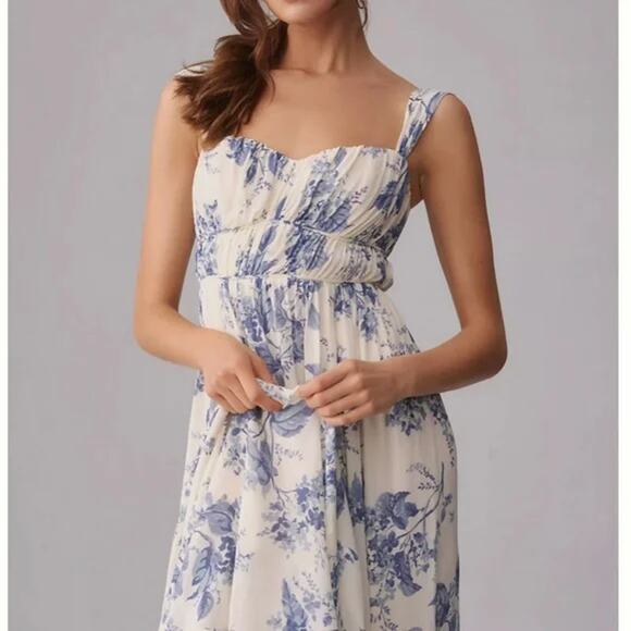 Reformation Jayde Maxi Dress - Lupine Floral Size 12 - Picture 3 of 16